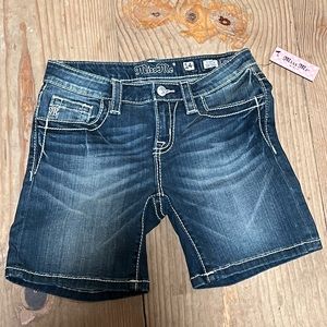 Little girls 14 MissMe Jean mid rise short new with tags